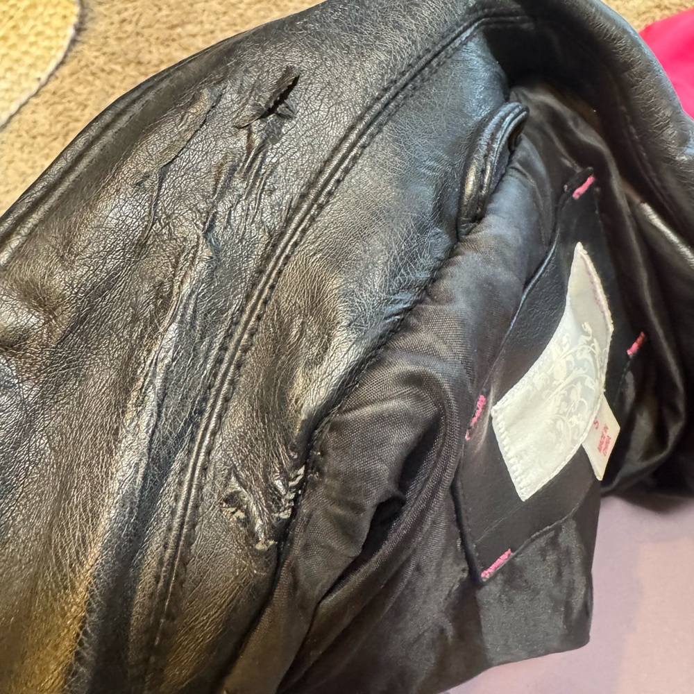 Guess Pink and Black Faux Leather Jackets - Picture 6 of 7